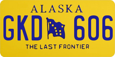 AK license plate GKD606