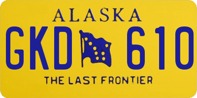 AK license plate GKD610