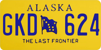 AK license plate GKD624