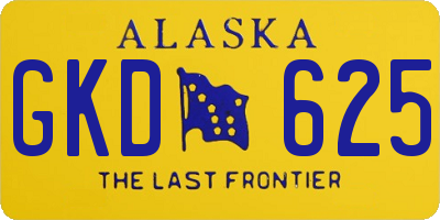 AK license plate GKD625