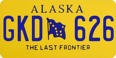 AK license plate GKD626