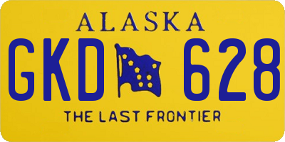 AK license plate GKD628