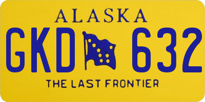 AK license plate GKD632