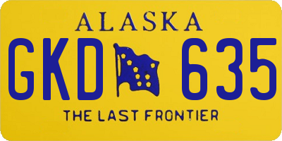 AK license plate GKD635
