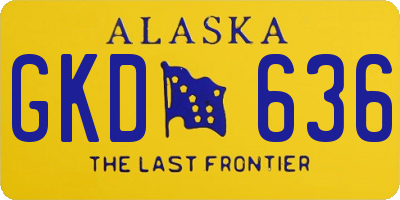 AK license plate GKD636