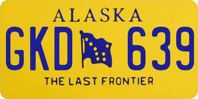 AK license plate GKD639