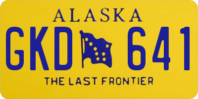 AK license plate GKD641