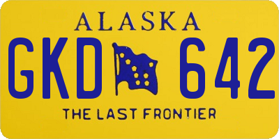 AK license plate GKD642