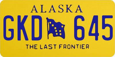 AK license plate GKD645