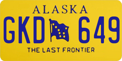 AK license plate GKD649