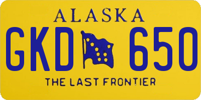 AK license plate GKD650