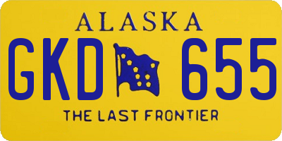 AK license plate GKD655