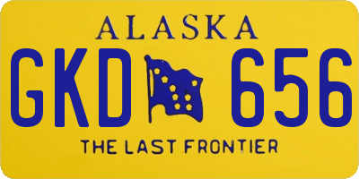 AK license plate GKD656