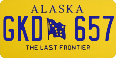 AK license plate GKD657