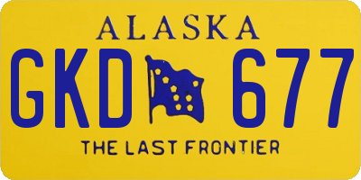 AK license plate GKD677