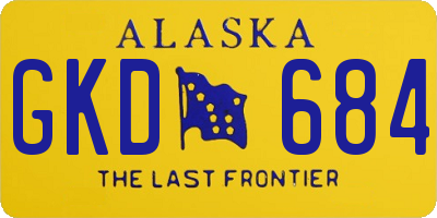 AK license plate GKD684