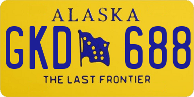 AK license plate GKD688