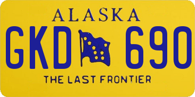 AK license plate GKD690