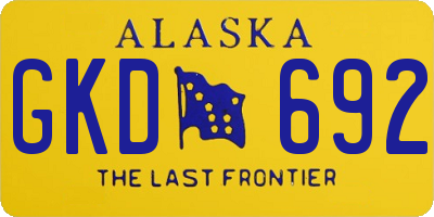 AK license plate GKD692