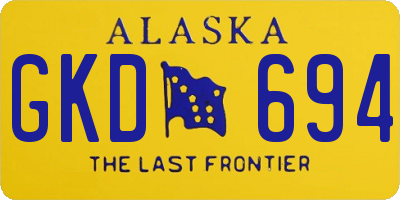 AK license plate GKD694