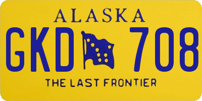 AK license plate GKD708