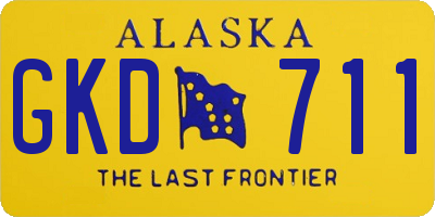 AK license plate GKD711