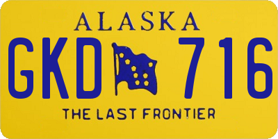 AK license plate GKD716