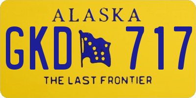 AK license plate GKD717