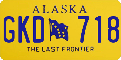 AK license plate GKD718