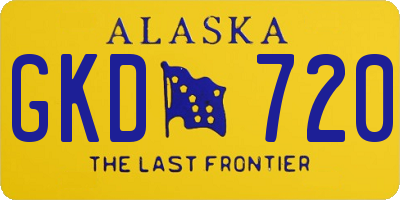 AK license plate GKD720