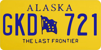 AK license plate GKD721