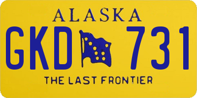 AK license plate GKD731