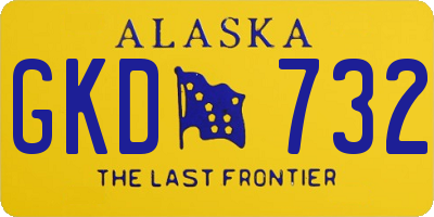 AK license plate GKD732