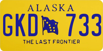 AK license plate GKD733