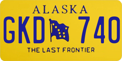 AK license plate GKD740