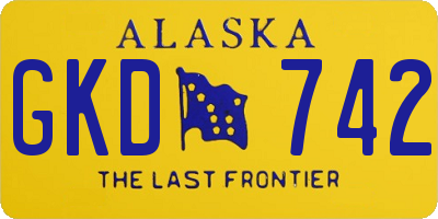 AK license plate GKD742