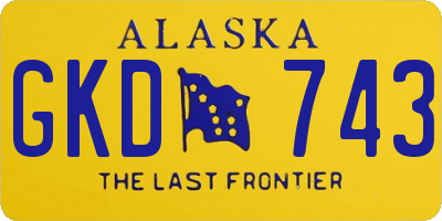 AK license plate GKD743
