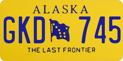 AK license plate GKD745