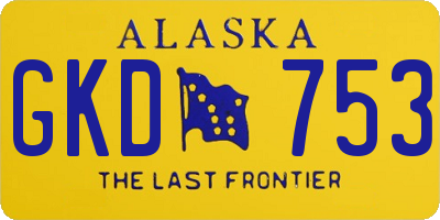 AK license plate GKD753