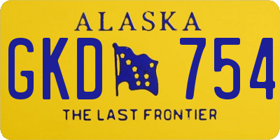 AK license plate GKD754