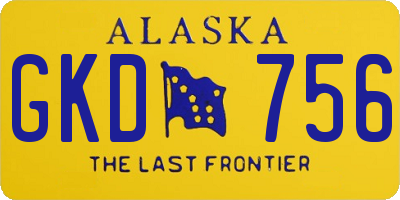 AK license plate GKD756