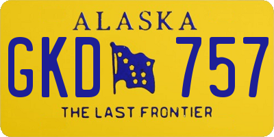 AK license plate GKD757