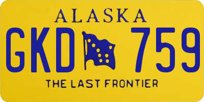 AK license plate GKD759