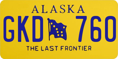 AK license plate GKD760