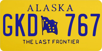 AK license plate GKD767