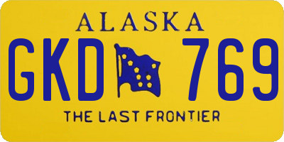 AK license plate GKD769