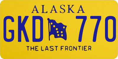 AK license plate GKD770