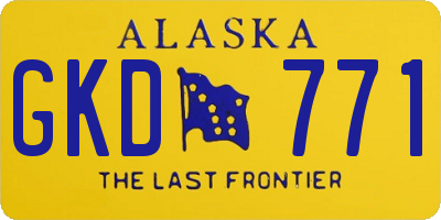 AK license plate GKD771
