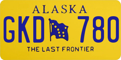 AK license plate GKD780