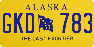 AK license plate GKD783